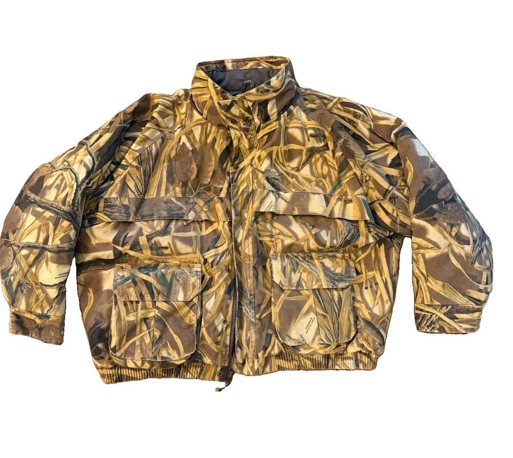Cabela’s Advantage Wetlands Camo Hunting Jacket Coat Men’s Size 5XL vintage